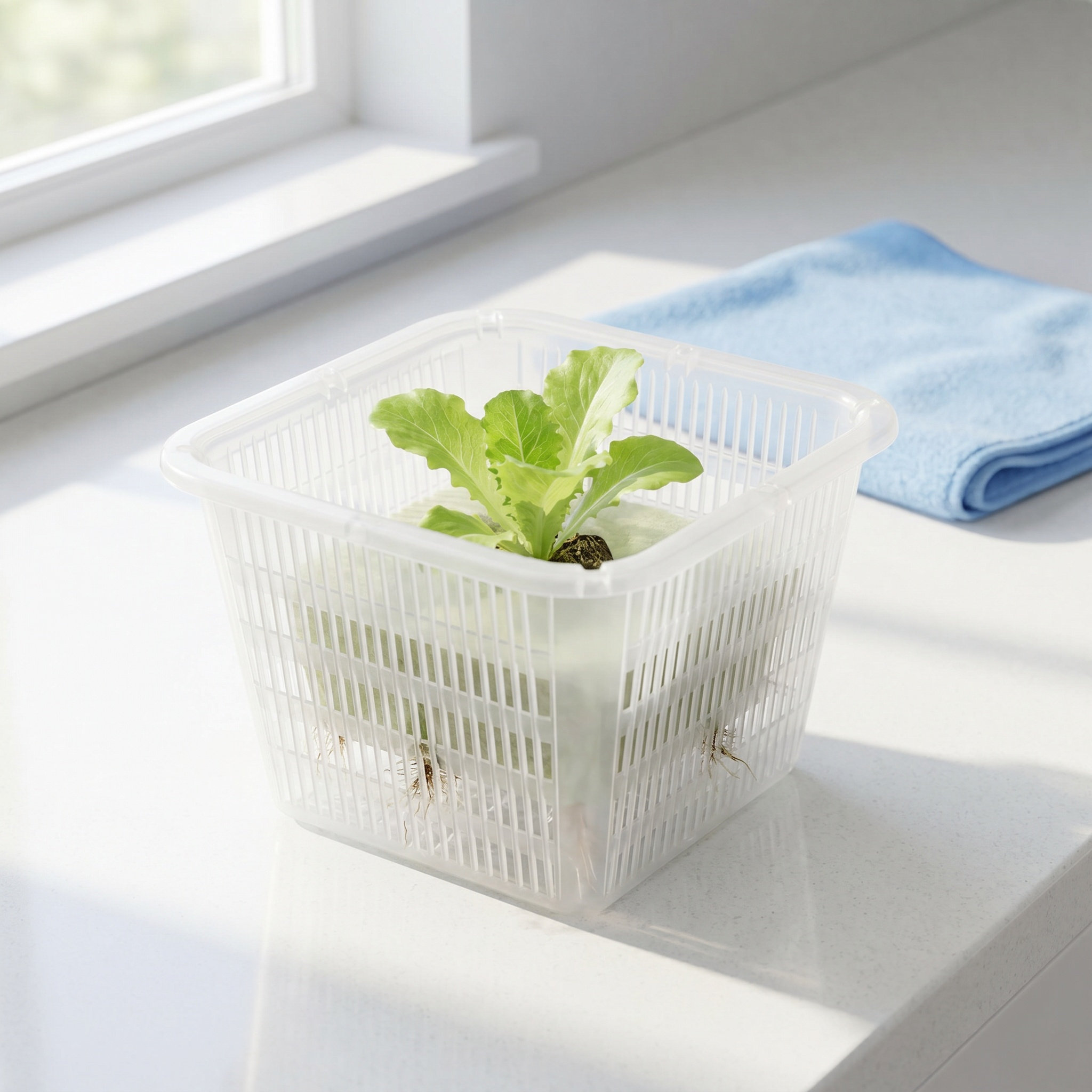 Indoor Plants - 6 Stück quadratische Hydroponik-Netztöpfe für den