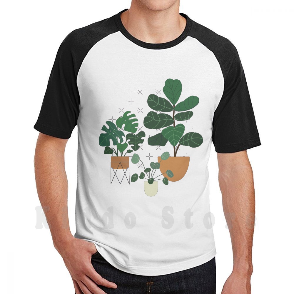 Fiddle Leaf Fig - Pflanzenfreunde T-Shirt Baumwolle Herren DIY-Druck Cooles