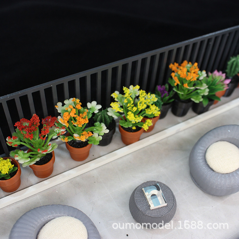 Succulent Set - Mini-Simulationspflanzen, Kaktus, Sukkulenten-Blumenmodell, kleine Topfdekoration für