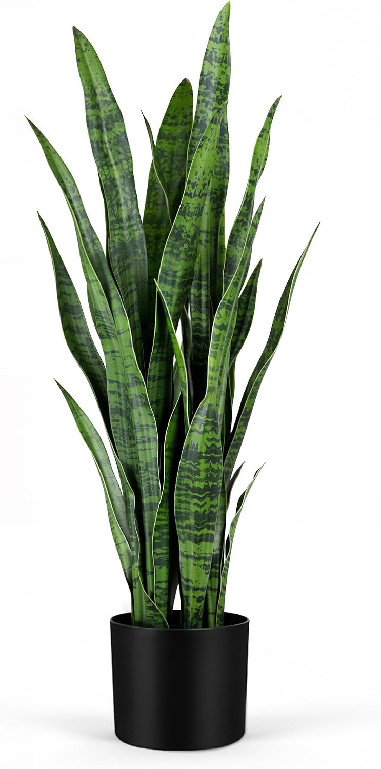 Snake Plant - Künstliche Schlangenpflanze, 35 Zoll große, grüne,
