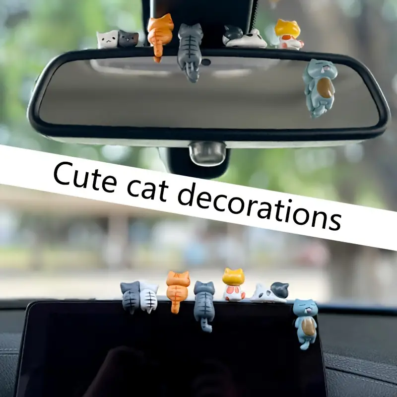 6 Stück PVC-Cartoon-Katzenfigu – Pothos Bewertung und Preis